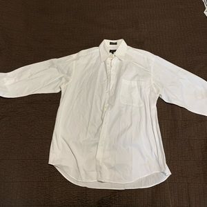 White long sleeve button down dress shirt